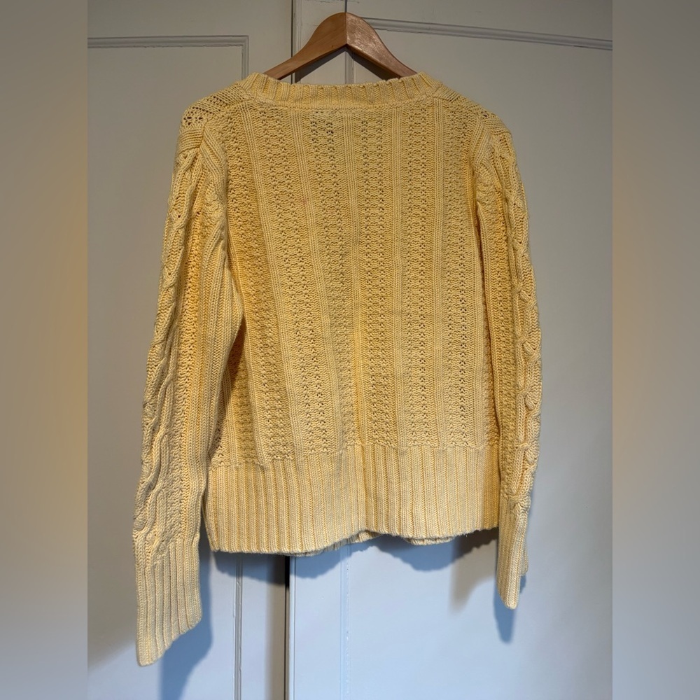 North Crest Yellow Cable Knit Sweater - Picture 2 of 3